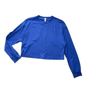 Lululemon Cornflower Blue Swiftly Tech Cropped Long-Sleeve Shirt Size 4